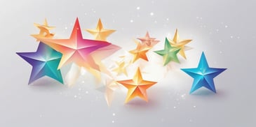 Star in illustration style with gradients and white background