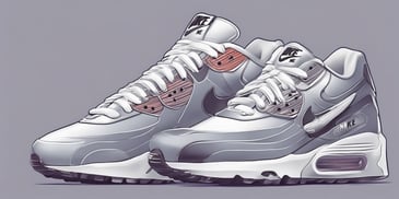 Nike in illustration style with gradients and white background