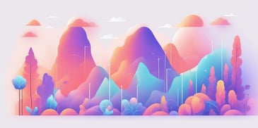 Goals in illustration style with gradients and white background